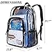 NiceEbag Clear Backpack Heavy Duty Clear Bookbag Large See Through Backpack for Women and Men Stadium Approved Transparent Bag for College Work Travel,Black