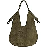 Large Suede Hobo Bags for Women Elegant Tote Shoulder Handbags Purses Satchel for Travel Work