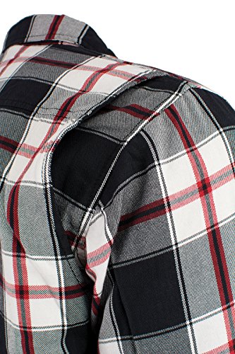 Milwaukee Performance Men's Flannel Biker Shirt With Aramid (Black/White/Red, L) - Thumbnail 6