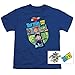 Popfunk Teen Titans Go! Youth T Shirt & Stickers - Small, Royal