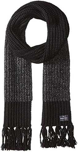 Nautica Men's Marled Block Scarf, black/multi, One Size