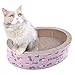 Vivaglory Cat Scratcher Cardboard, Oval Cat Scratch Lounge Scratching Bed with Catnip for Small & Medium Sized Cats, Naughty Cat