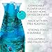 MODGY Expandable Flower Vase Plastic Decorative Modern Vases for Flowers Centerpieces Dining Table Decor Living Room Bathroom Wedding Office, Water Lilies