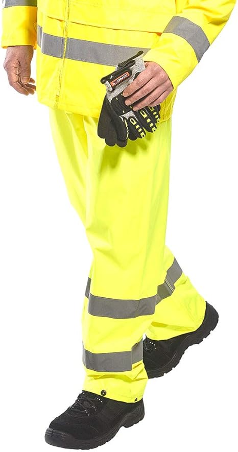 cargo work pants with reflective tape