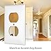 ENERLITES Mid-Size Duplex Receptacle Outlet Wall Plate, Electrical Outlet Covers Plates, Midway Size 1-Gang 4.88