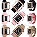 iCASEIT Apple Watch Case Screen Protector 38mm (Pack of 3) - Bumper Case with Screen Protector for Full Protection for Apple Watch 38 mm - Gold Rose Gold & Walnut