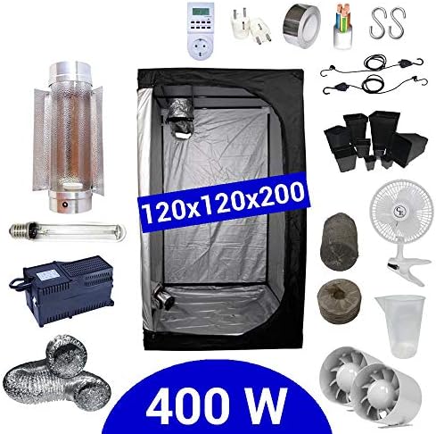 Growing Kit Indoor 400 W SHP Cooltube ProTube – Floor 120 x 120 x 200 – Ballast ETI 2