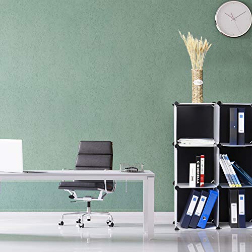 Titan Mall Storage Cube Organizer DIY Plastic Closet Organizer Shelf 6-Cube Cabinet Bookcase Chests Space-saving White