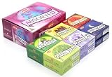 HEM Assorted Incense Cones - 12 Packs of 10 Cones Each - With 6 Different Scents: Vanilla, Cinnamon, The Moon, Green Tea, Coconut, Red Rose