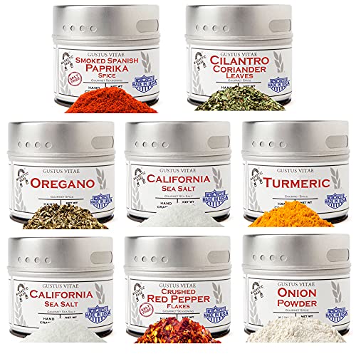 Pantry Starter Kit Non GMO Gourmet Spices And Salt 8 Small Batch