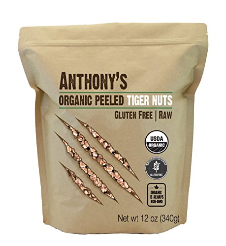 Anthony's Organic Peeled Tiger Nuts, 12oz, Raw, Gluten Free, Non GMO, Paleo Friendly