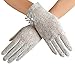 Bienvenu Women's Summer Screentouch Driving Gloves, Lace Gloves for Women Tea Party, Gray