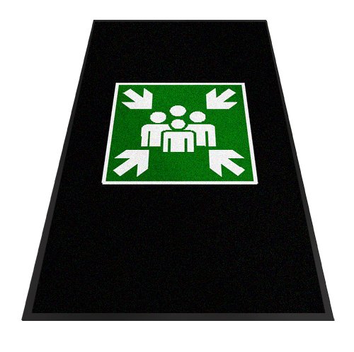 Andersen 2120349 Nylon Fibre Interior Classic Impressions Floor Mat with Safety Logo Mat, Nitrile Rubber Backing, 830 G/M2, Landscape, 85 x 150 cm