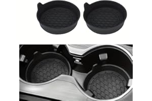 Silicone Car Cup Coaster, Waterproof and Non-Slip Round Coaster for Dashboard Cup Holder, 2Pcs