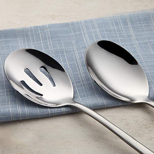 Serving Spoons x 3, Slotted Spoons x 3, AOOSY 8.7 inches Utility