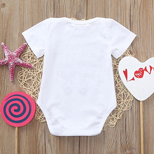 Baby Boys Girls Letter HAPPY Birthday Daddy Romper Outfit Clothes Cuekondy Summer Newborn Infant Toddler Jumpsuit (White 2, 6M)