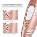 JINRI 1875W Travel Hair Dryer Dual Voltage Blow Dryer Dc Motor Foldable Handle Lightweight Negative Ionic Folding Hair Dryer (Rose Gold)
