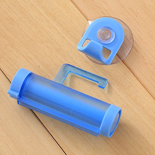 MINBB Rolling Squeezer Toothpaste Dispenser Sucker Hanging Bathroom Home Holder - Thumbnail 2