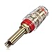 Facmogu 4PCS Black & Red Heavy Duty 5-Way Binding Post Banana Jacks 4mm, 24K Gold Plated Sold Brass Insulated Binding Post Banana Plugs, Speaker Amplifier Bindling Post Terminals - Long