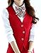 Vocni Women's V-Neck Sleeveless 3 Button Fully Lined Slim Fit Economy Dressy Suit Vest Waistcoat