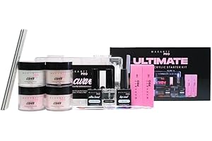 MakarttPro Acrylic Starter Kit for Beginners - Includes Pink & Clear Powder, High-Quality Acrylic Essentials Perfect for Aspiring Professional Nail Technicians