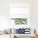 Chicology Cordless Magnetic Roman Shades / Window Blind Fabric Curtain Drape, Thermal, Light Filtering - Mountain Snow, 23