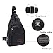 SAYGOER Sling Shoulder Bag Purses Backpack Crossbody Backpack Small Backpack Travel Chest Bags Lightweight Sling Pack Black