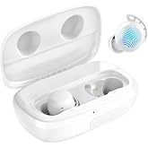Tribit FlyBuds 3 Wireless Earbuds, 110H Playtime Bluetooth Headphones | IPX8 Waterproof, BT5.3, Deep Bass Sound Earphones, Custom EQ, Charging Case, Light Weight in-Ear Buds, Built-in Mic, White