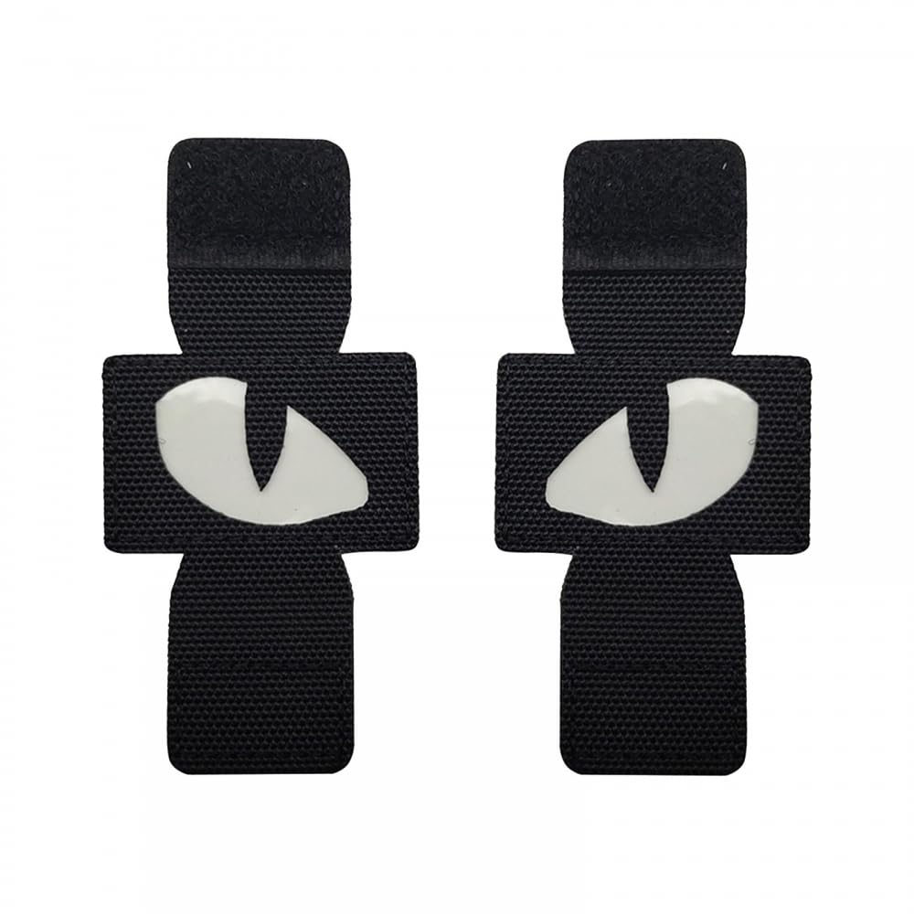 2pcs Military Tactical Patches,MOLLE Reflective Tiger Eyes Morale Patches for Clothing Backpack Armband