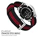 MoKo Gear S3 Watch Band, 22mm Fine Woven Nylon Adjustable Replacement Sport Strap for Samsung Gear S3 Frontier/Classic/Galaxy Watch 46mm/Ticwatch pro/E2/S2/Huawei Watch GT 46mm, Black & Red