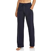 Athletic Works Women's Relaxed Fit Dri-More Core Cotton Blend Yoga Pants, Black, M