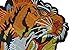 Est Mundum Motorcycle Backpack Patches Designer Snake | Bee | Tiger | Rose | Multi-Pack Kit | Embroidered Iron On Patch for Jackets | (Screaming Tiger)