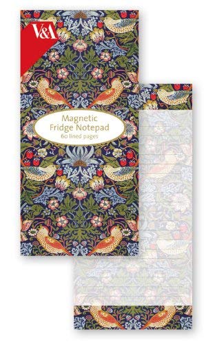 V&A William Morris Strawberry Thief Magnetic Fridge Notepad