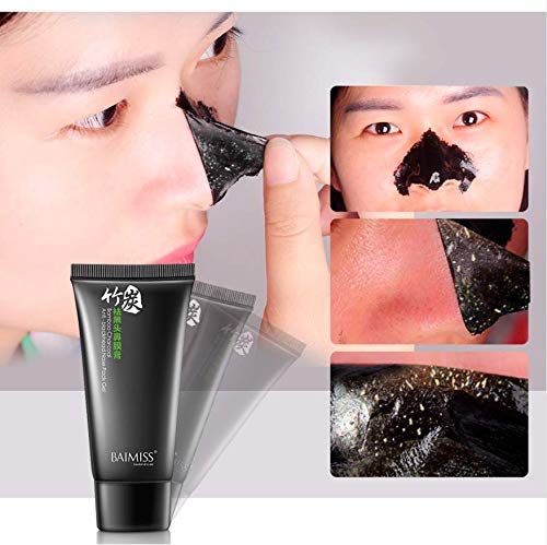 BAIMISS Nose Blackhead Remover Face Black Mask Acne Treatment Peeling Mask Suction Facial Skin Care Pore Strip Black Head Masks - Thumbnail 6