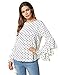 ZANZEA Women's Crewneck Sweatshirt Long Sleeve Pullover Loose Fit Blouse Tops White XX-Large