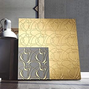 Canvas Wall Art Gold Abstract Painting Artwork...