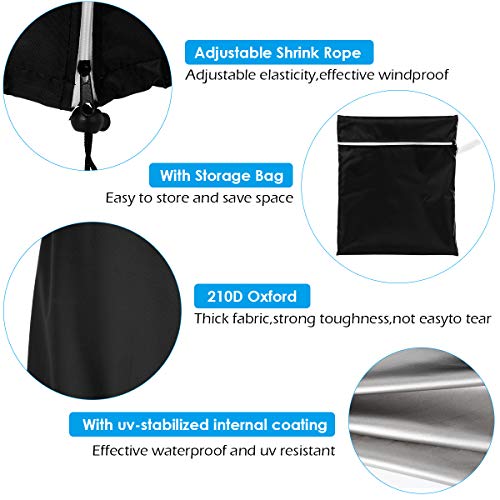 AOZRYNL Patio Heater Covers Waterproof with Zipper, Standup Outdoor Round Heater Covers Oxford Fabric Windproof Snowproof Protection Cover Compatible with Propane Heater (87\