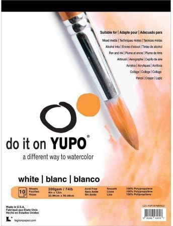 Yupo Paper 9 x 12 10 Sheetspk White 74lb