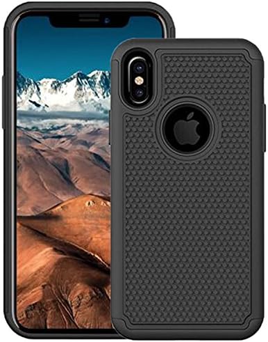 MUS Apple iPhone x case Slim, Screen Protector: Lightweight 2-Piece Case in 4 Colors, 5.8 x 3.1 x 0.5 Inches, Comes with 1 Year Warranty