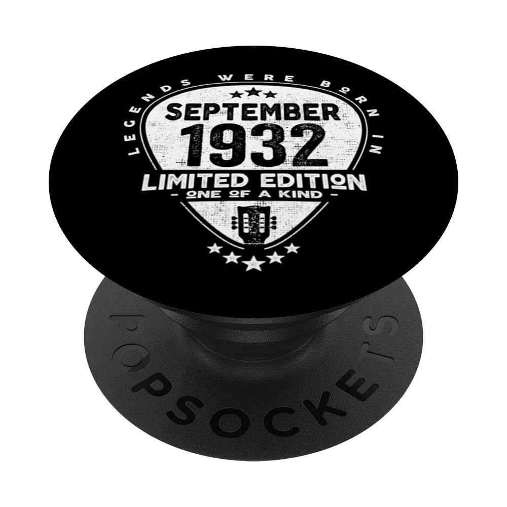Legends Were Born In September 1932 - Guitar PopSockets Swappable PopGrip