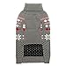 SCENEREAL Dog Sweater Christmas Winter Knitwear Xmas Clothes Classic Warm Coats for Cold Days, Grey M