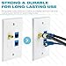 Mediabridge™ Keystone Wall Plate (1-Port, White) - 5 Pack (Part# 51W-101-5PK)