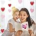 Hotop 300 Pieces Mini Valentine's Heart Doilies and 500 Pieces Foam Heart Stickers Adhesive Stickers for Wedding Decoration Valentine's Day Party (Multi-Color)