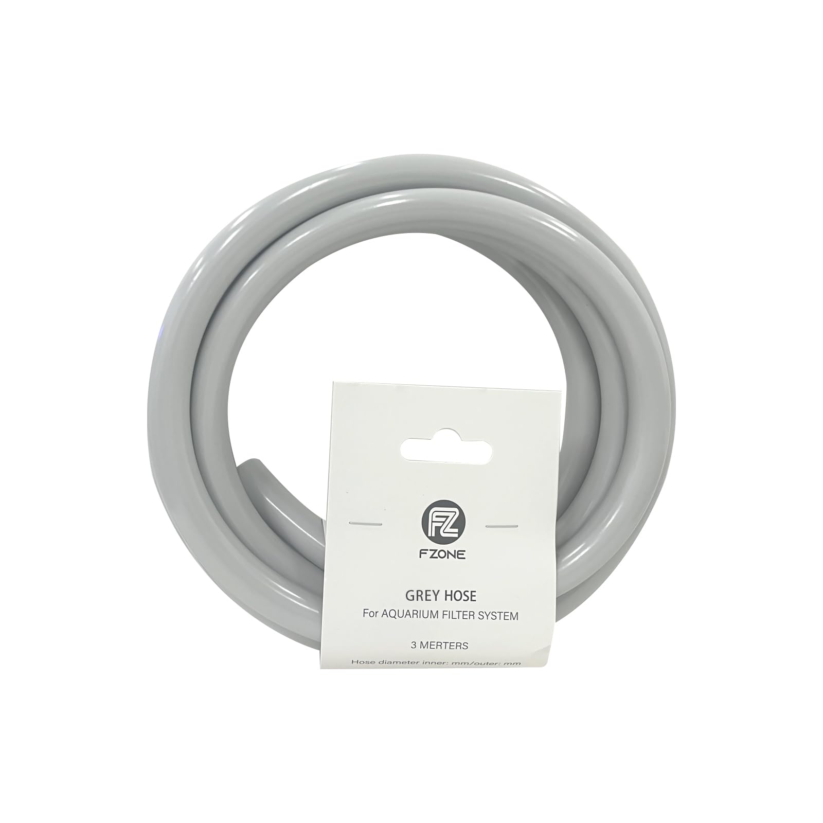 FZONE Aquarium Tubing 3M Class Grey for Aquatic Filter System Tubing (16/21mm)