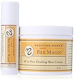 Medicine Mama's Apothecary Sweet Bee Magic and Lip Balm, Organic Skincare Set, 4.5 Ounce
