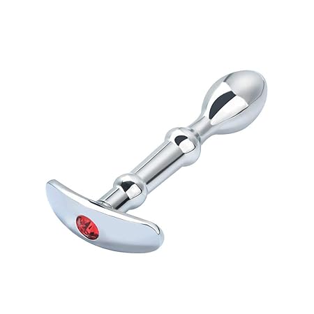 DOGZI Fetisch Masturbation Sex Spielzeug Metall Anal Butt Plug Analplug Hook Anal ButtPlug, Aluminiumlegierung Jewel Base Ana