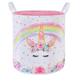 Unicorn Laundry Hamper – Collapsible Fabric Storage Bins Laundry Storage Basket for Kids Baby Gift Baskets Toys Clothes…