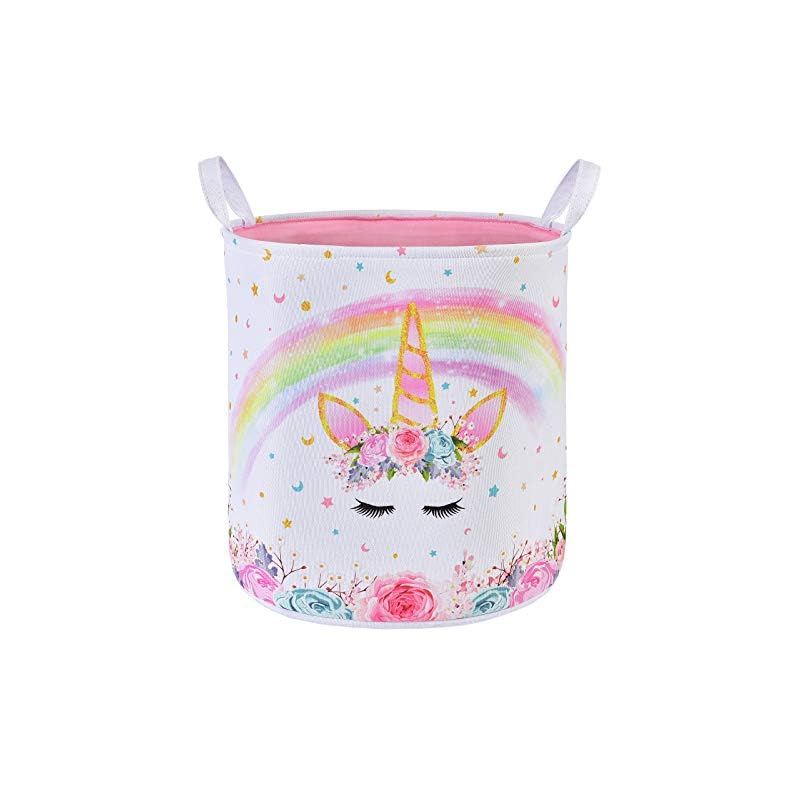 Unicorn Laundry Hamper – Collapsible Fabric Storage Bins Laundry Storage Basket for Kids Baby Gift Baskets Toys Clothes…