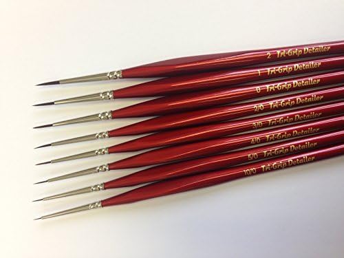 Tri-Grip Fine Detail Model & Miniature Painting Brush Set -8