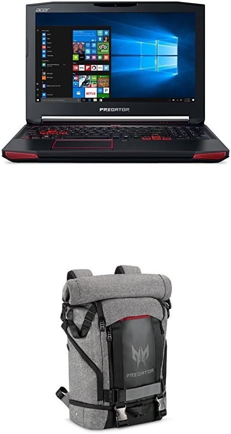 Acer Predator 15 Gaming Laptop, Core i7, GTX 1060, 15.6" Full HD G-SYNC, 16GB, 256GB SSD, 1TB HDD, G9-593-73N6 + Acer Predator 15 Rolltop Backpack